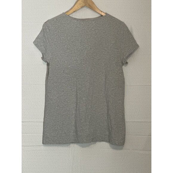 Pure J Jill Women's Relaxed Short Sleeve Pullover V Neck Tee Heather Grey - Picture 7 of 7